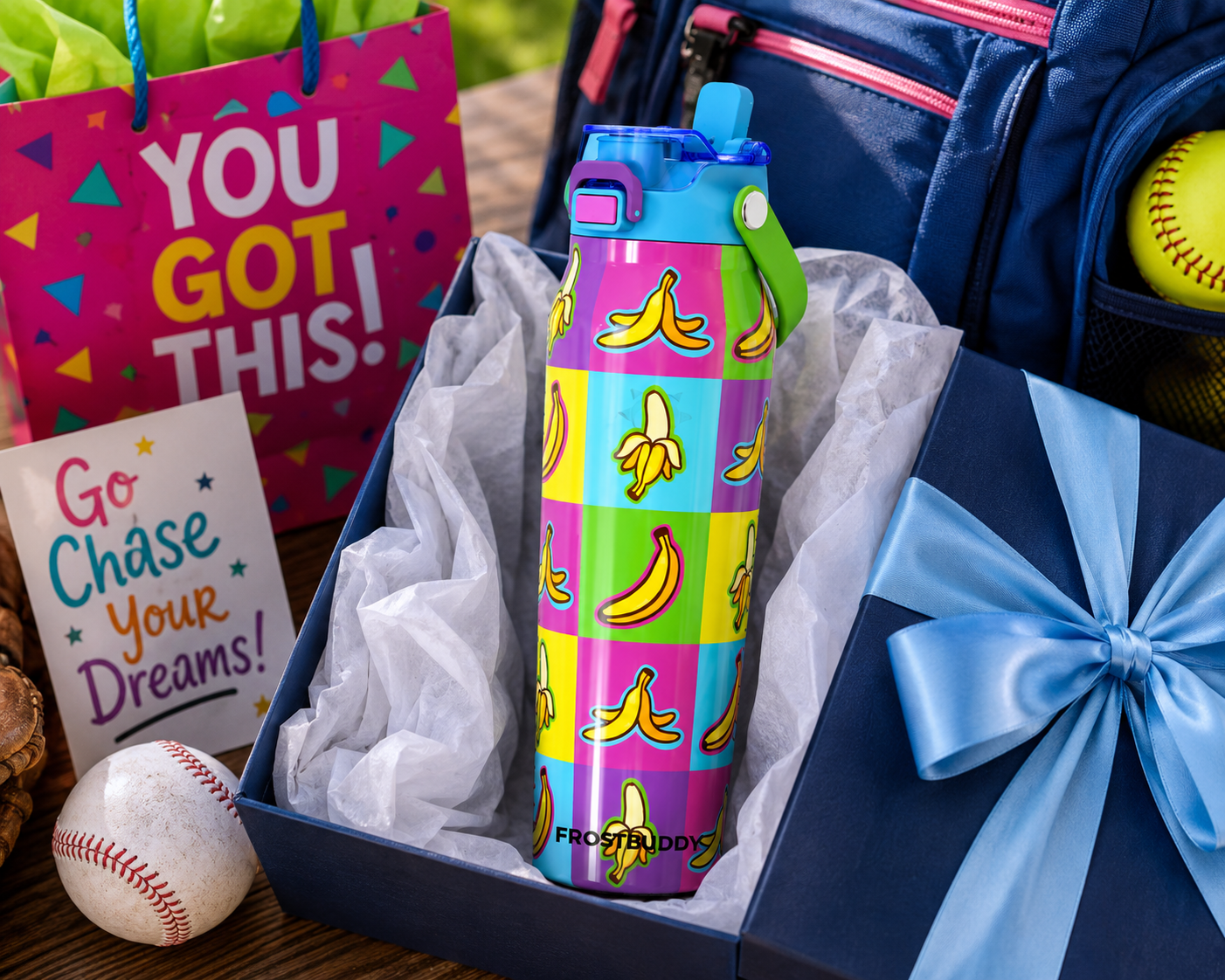 FrostBuddy Bottle Buddy - Go Bananaz — personalized gift presentation