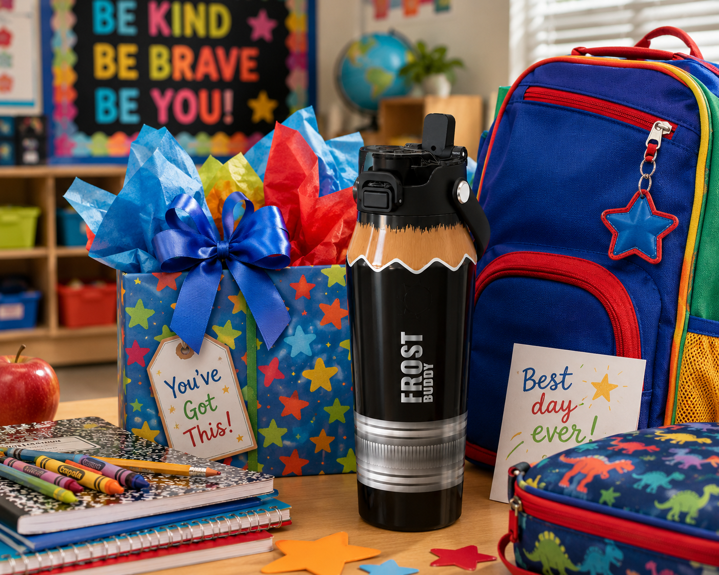 FrostBuddy Bottle Buddy 24 oz - Black Pencil — personalized gift presentation