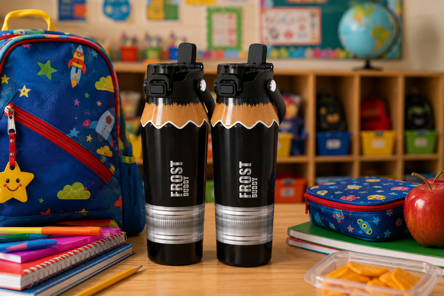 FrostBuddy Bottle Buddy 24 oz - Black Pencil — product view