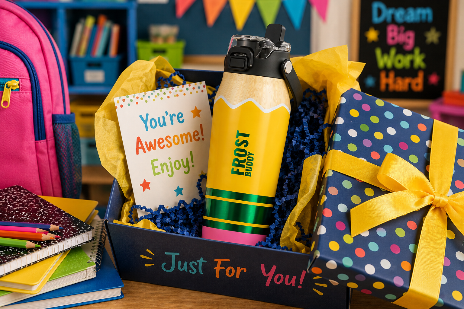 FrostBuddy Bottle Buddy 24 oz - Pencil — personalized gift presentation