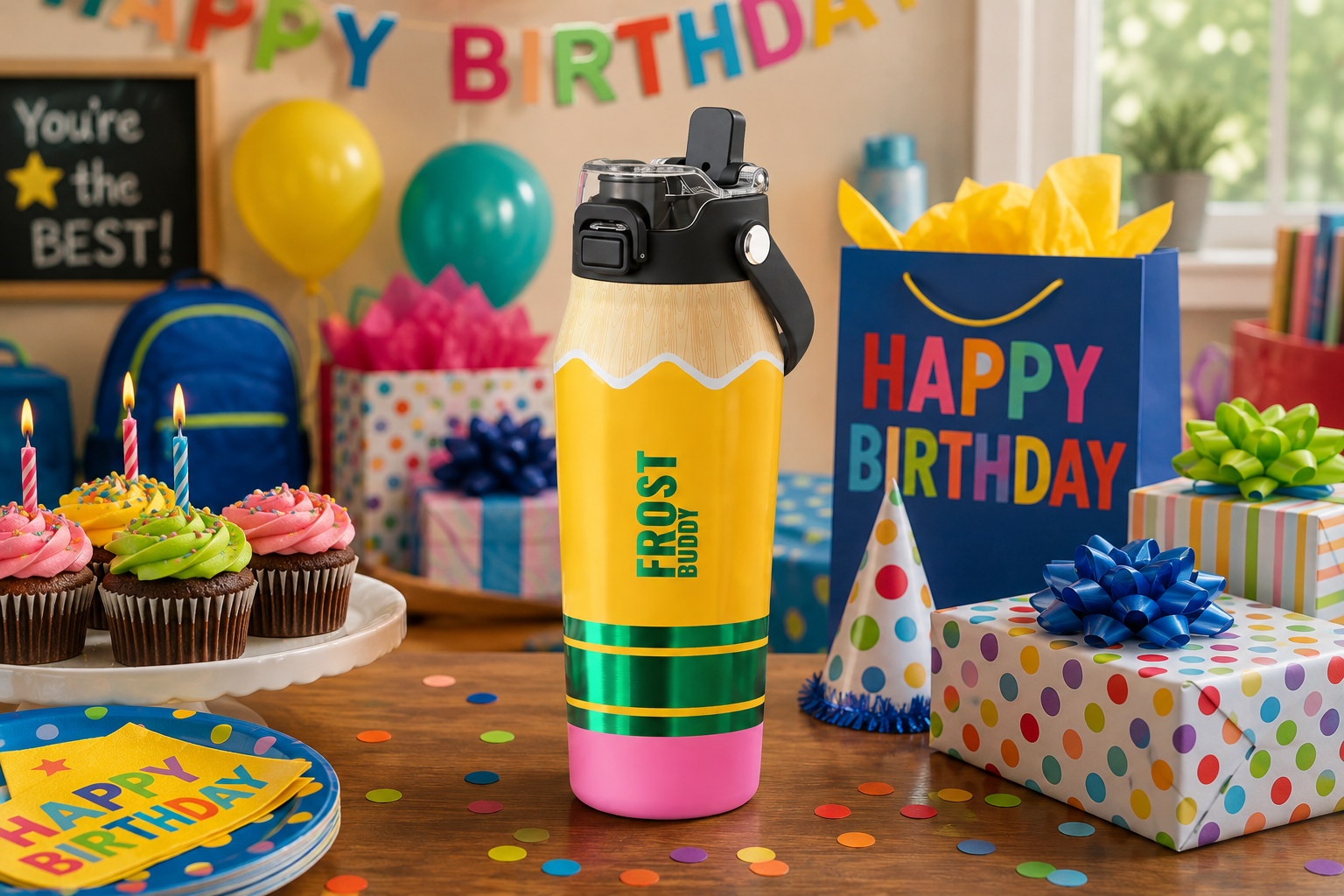 FrostBuddy Bottle Buddy 24 oz - Pencil — lifestyle product display