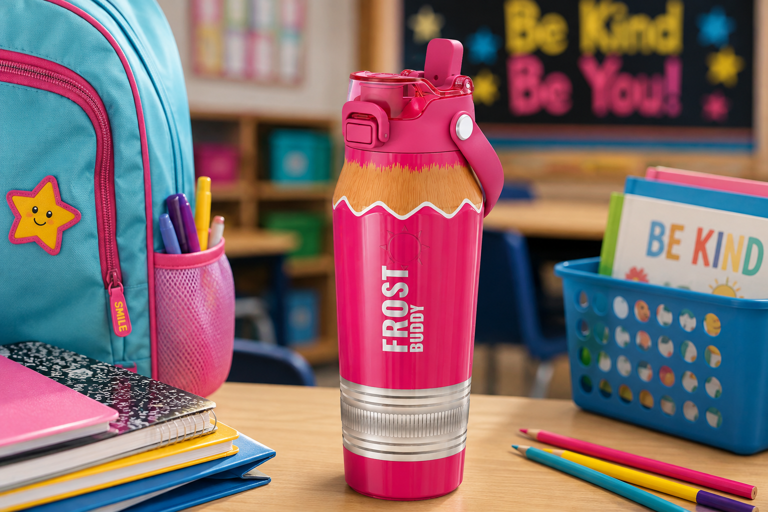 FrostBuddy Bottle Buddy 24 oz - Pink Pencil — product view