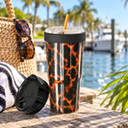 Amber Tortoise FrostBuddy ToGo Buddy 30 oz personalized tumbler, side view