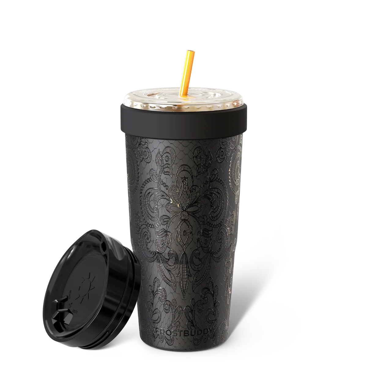 FrostBuddy ToGo Buddy 30 oz - Black Lace — master personalization image on white background