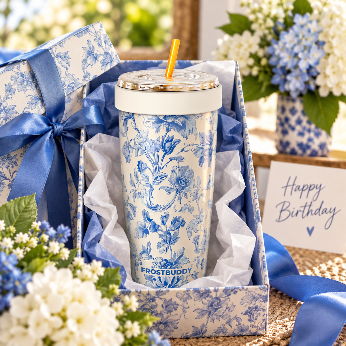 FrostBuddy ToGo Buddy 30 oz - Blue Floral — gift example