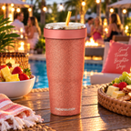 Copper Glitz FrostBuddy ToGo Buddy 30 oz personalized tumbler, detail view