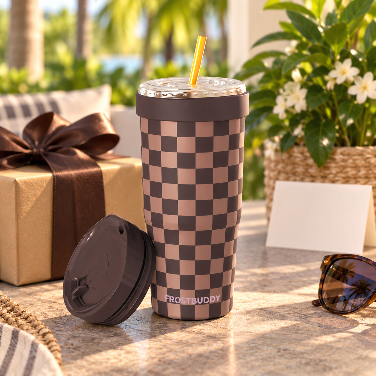 FrostBuddy ToGo Buddy 30 oz - Espresso Checkered