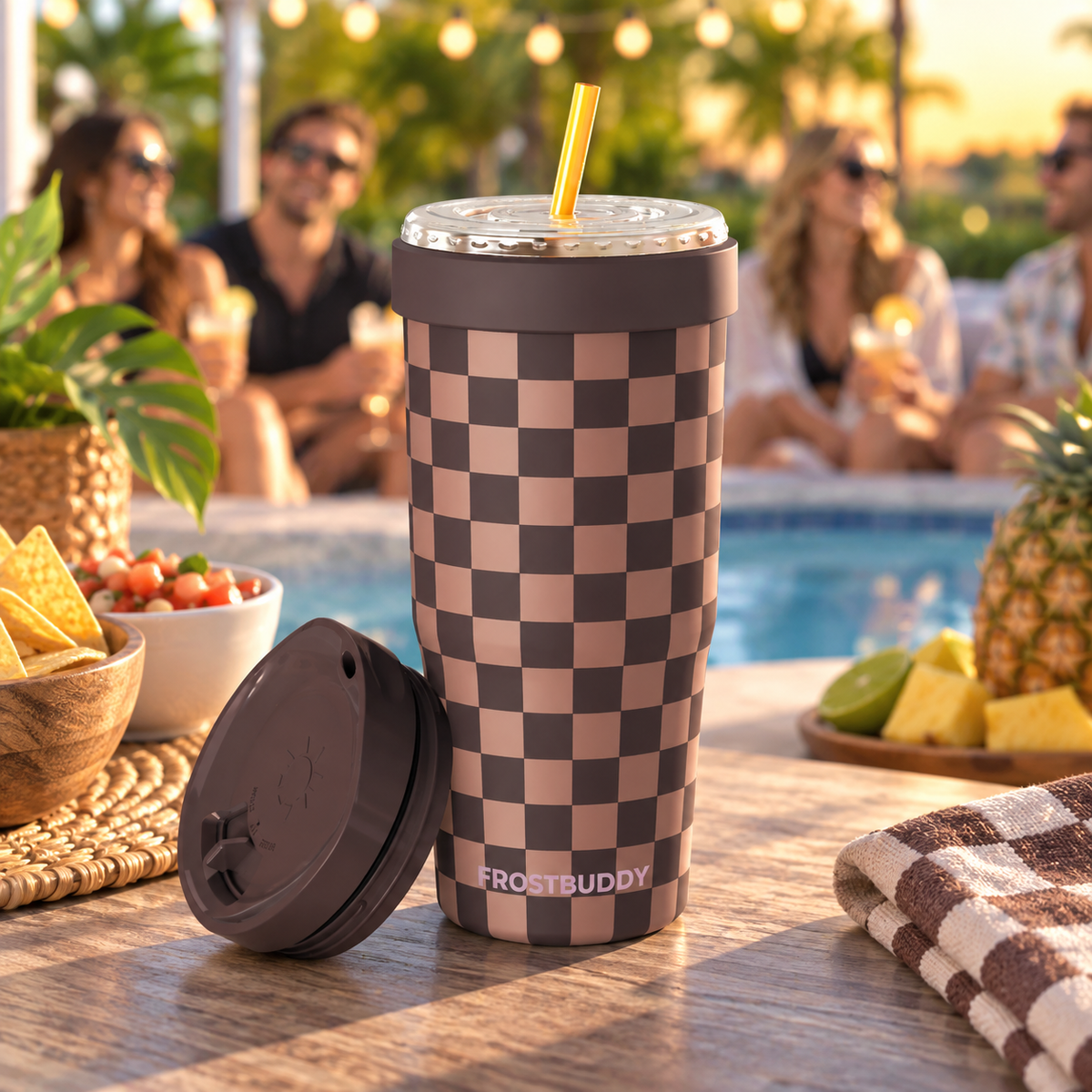 FrostBuddy ToGo Buddy 30 oz - Espresso Checkered