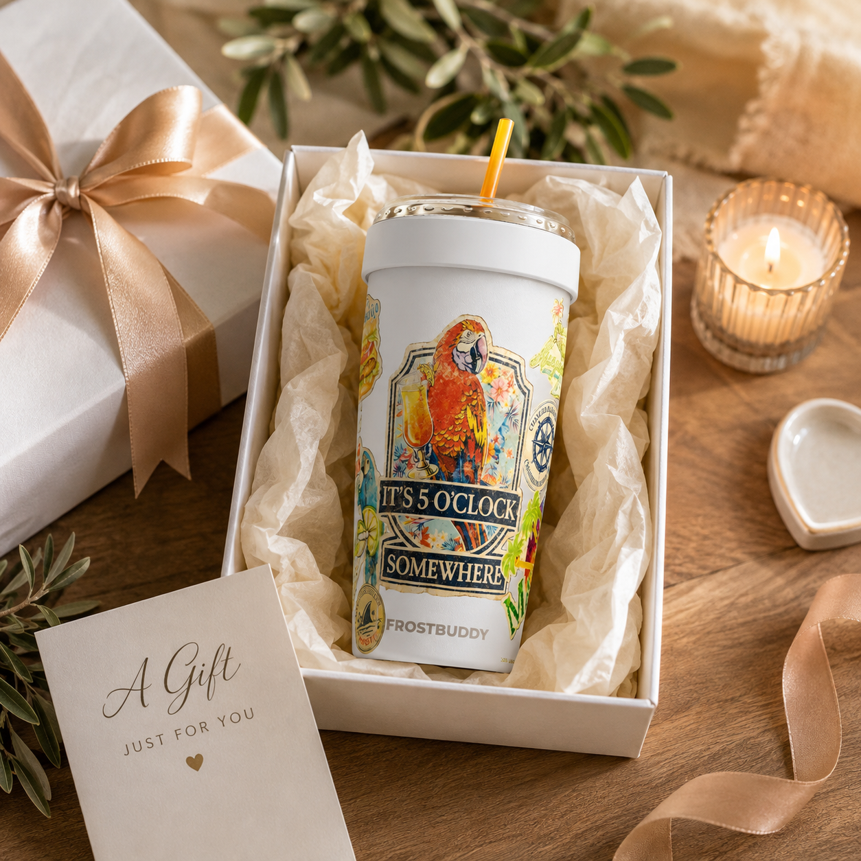 FrostBuddy ToGo Buddy 30 oz - Margaritaville Cream — personalized gift presentation
