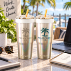 Macchiato FrostBuddy ToGo Buddy 30 oz personalized tumbler, alternate angle