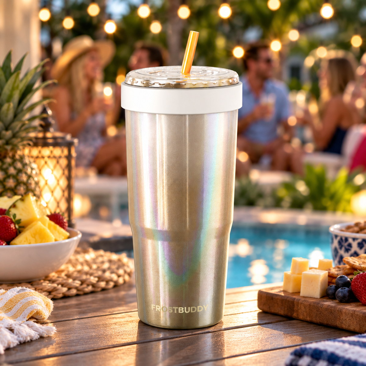 Macchiato FrostBuddy ToGo Buddy 30 oz personalized tumbler, alternate angle