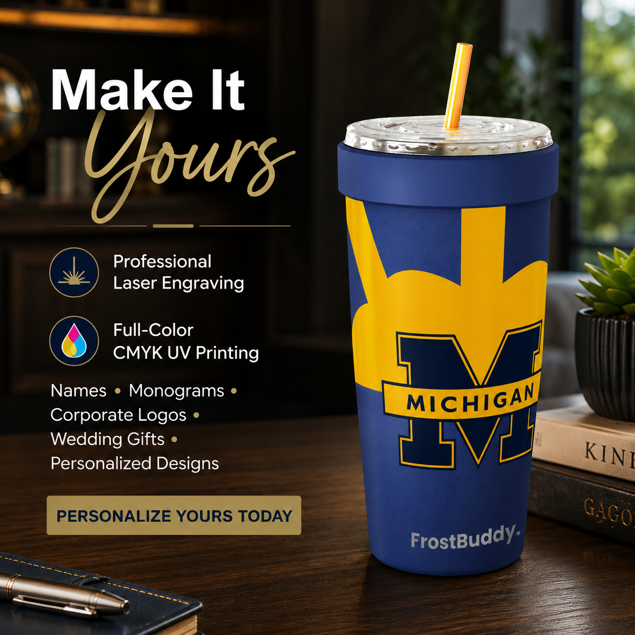 FrostBuddy ToGo Buddy 30 oz - Michigan Blue
