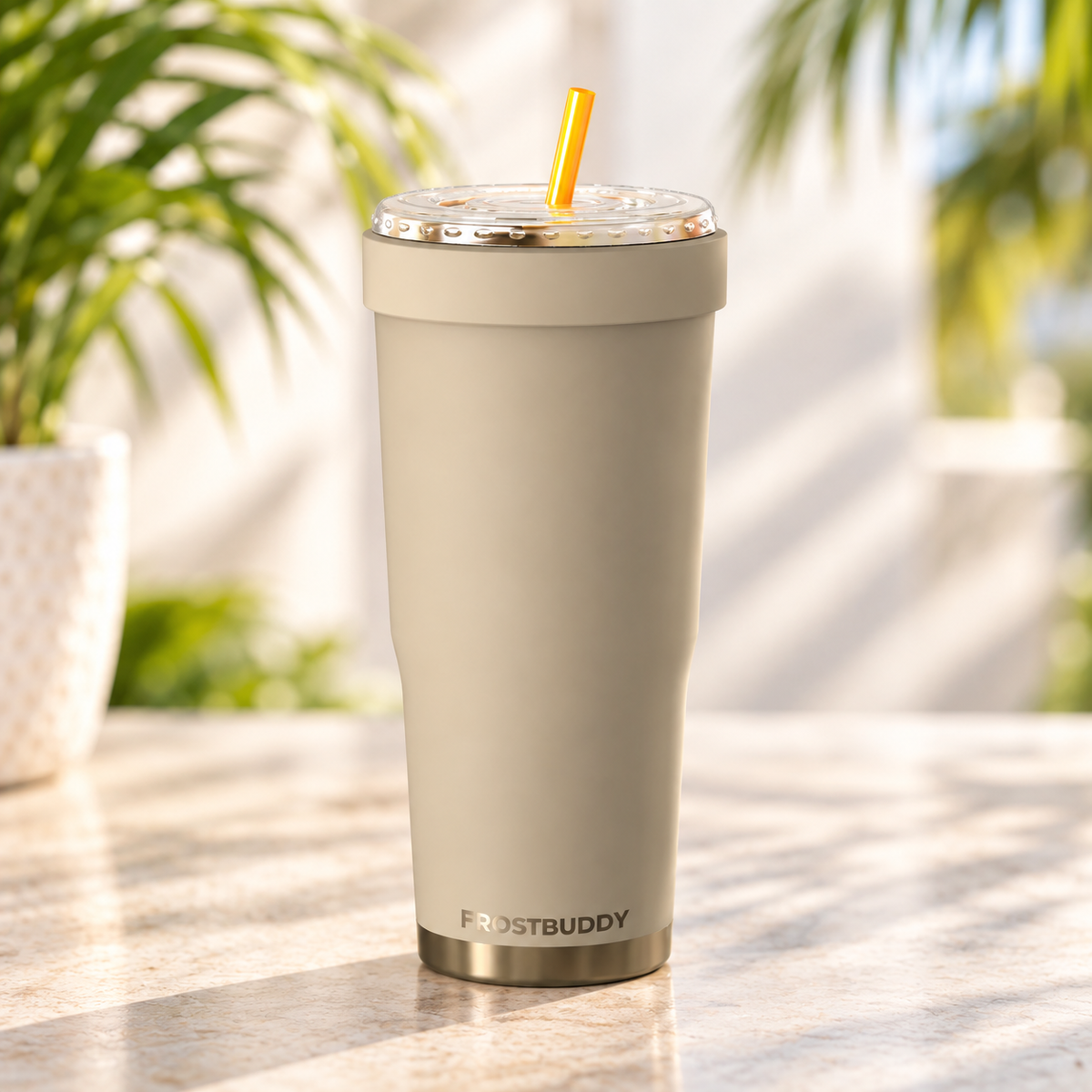 Milk Chocolate FrostBuddy ToGo Buddy 30 oz personalized tumbler, front view