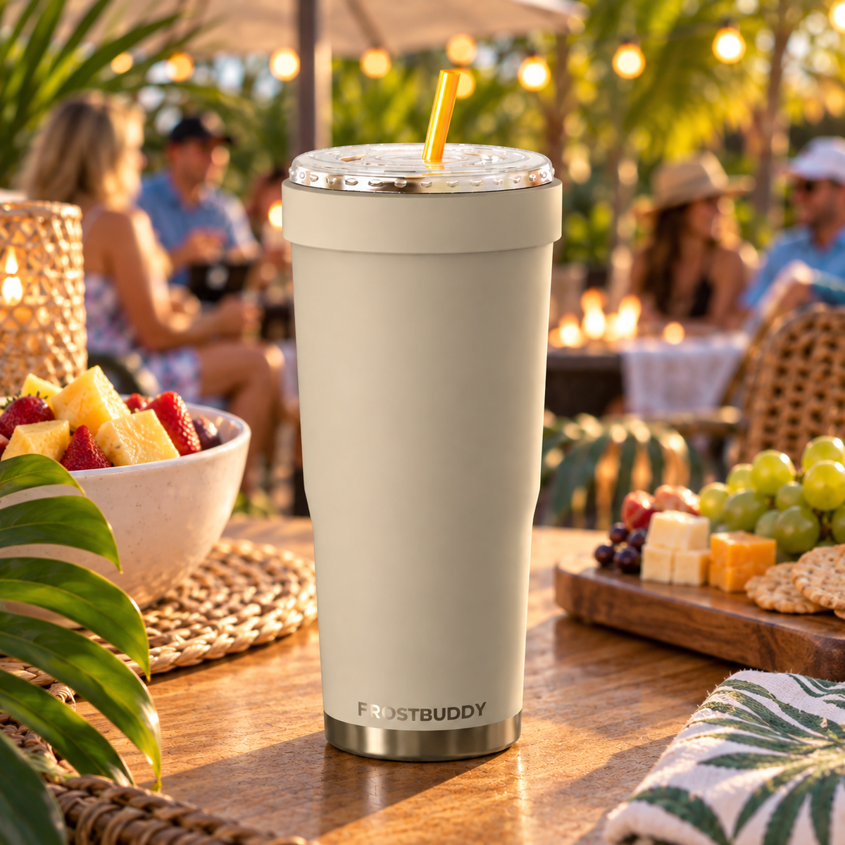 Milk Chocolate FrostBuddy ToGo Buddy 30 oz personalized tumbler, alternate angle