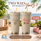 Milk Chocolate FrostBuddy ToGo Buddy 30 oz personalized tumbler, side view