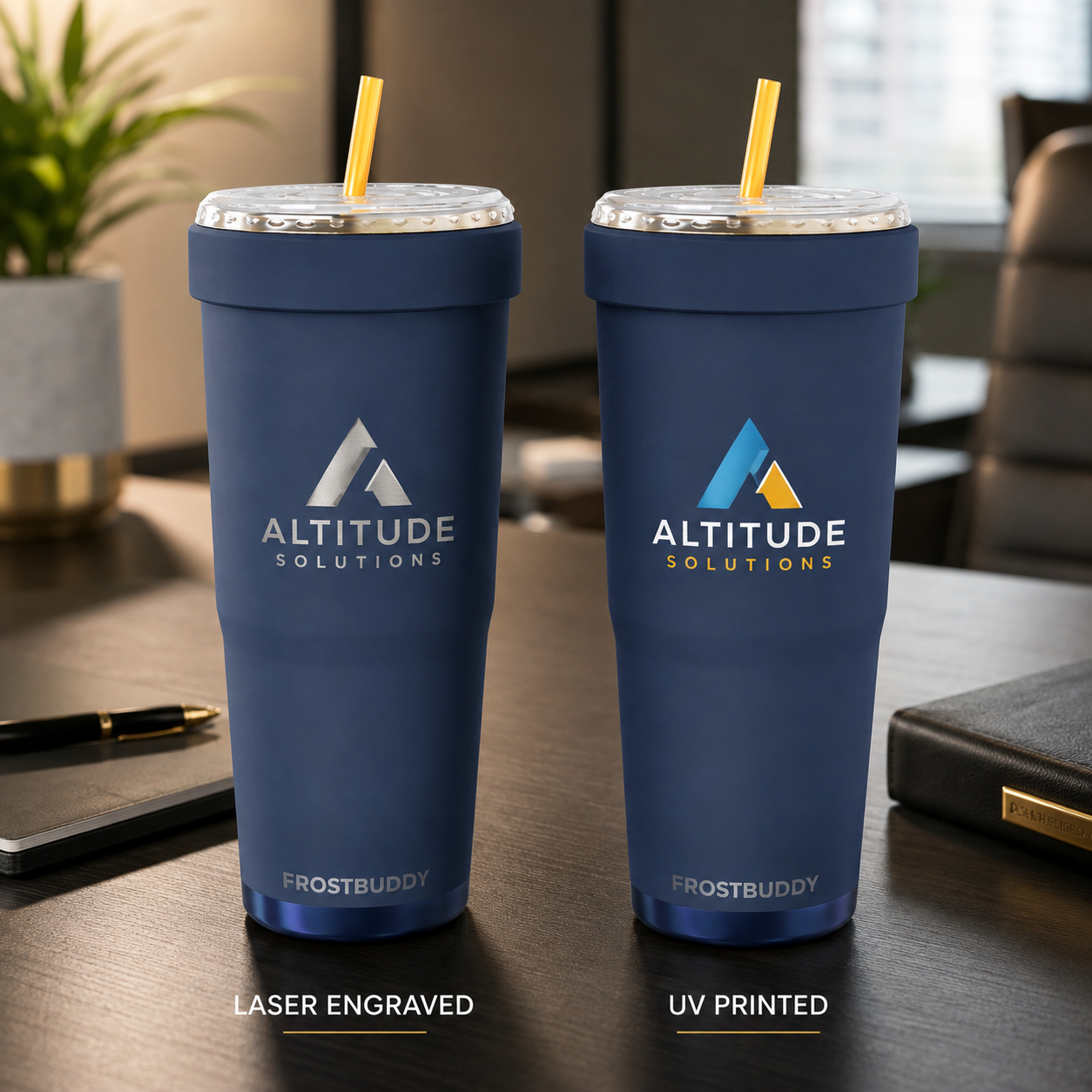 FrostBuddy ToGo Buddy 30 oz - Navy Night — custom business branding example