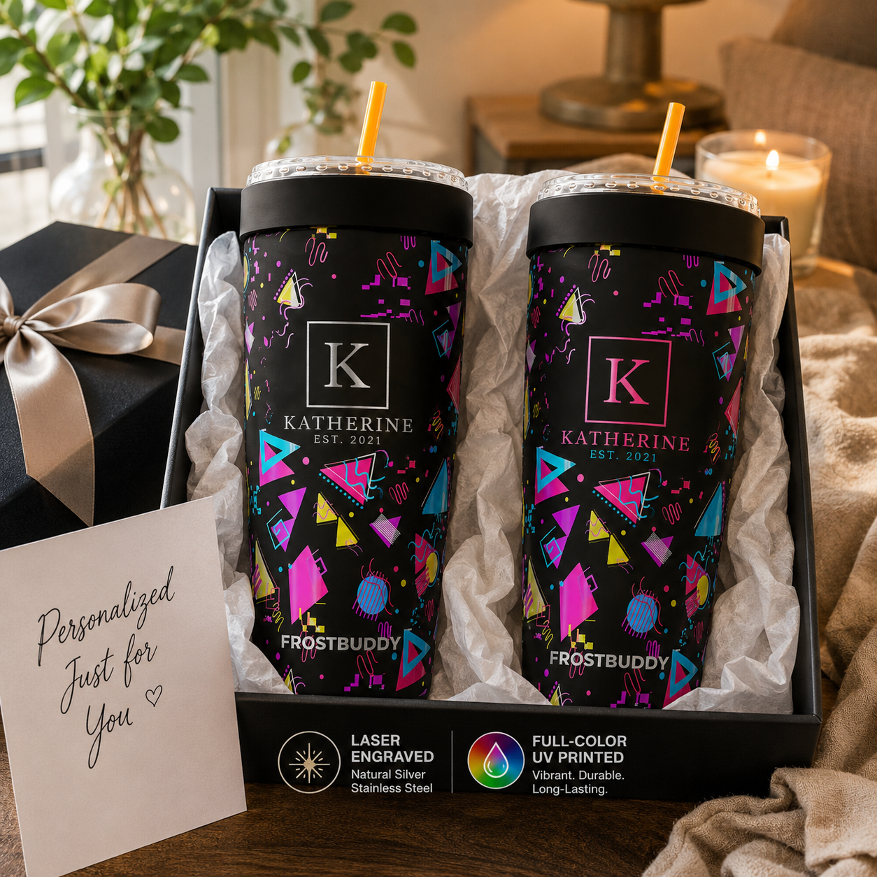 FrostBuddy ToGo Buddy 30 oz - Neon Rewind — personalized gift presentation