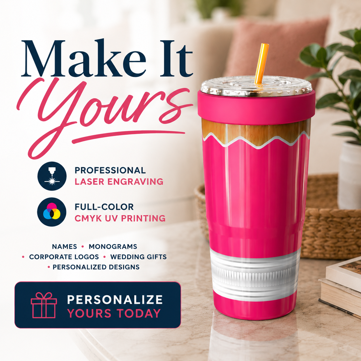 FrostBuddy ToGo Buddy 30 oz - Pink Pencil
