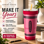 Red Crayon FrostBuddy ToGo Buddy 30 oz personalized tumbler, detail view