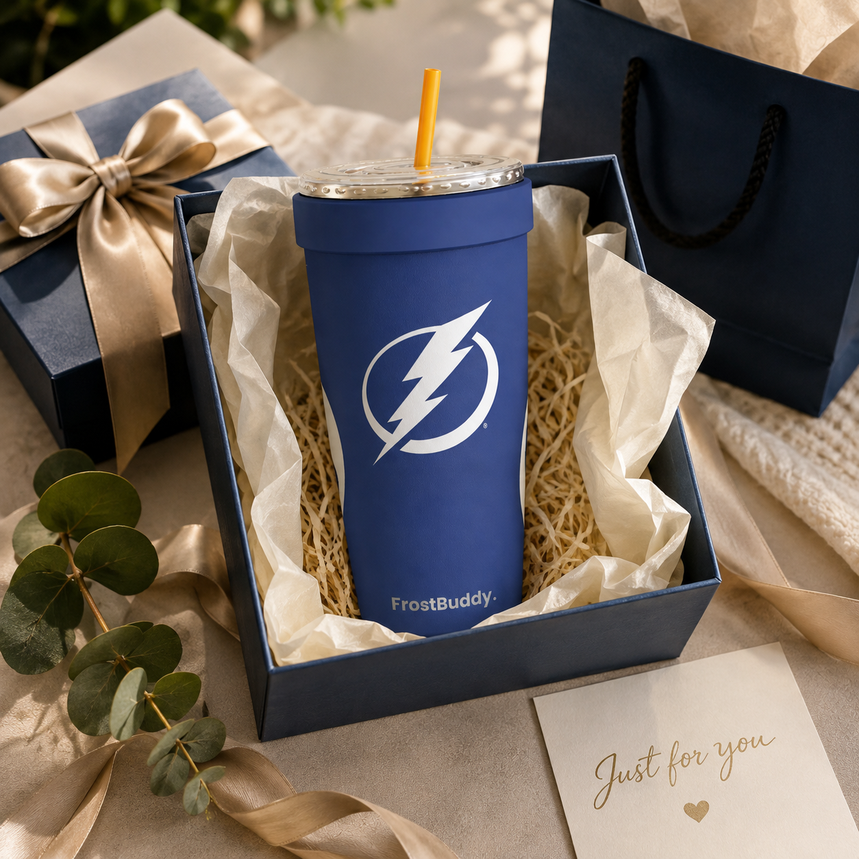 FrostBuddy ToGo Buddy 30 oz - Tampa Lightning Blue — personalized gift presentation