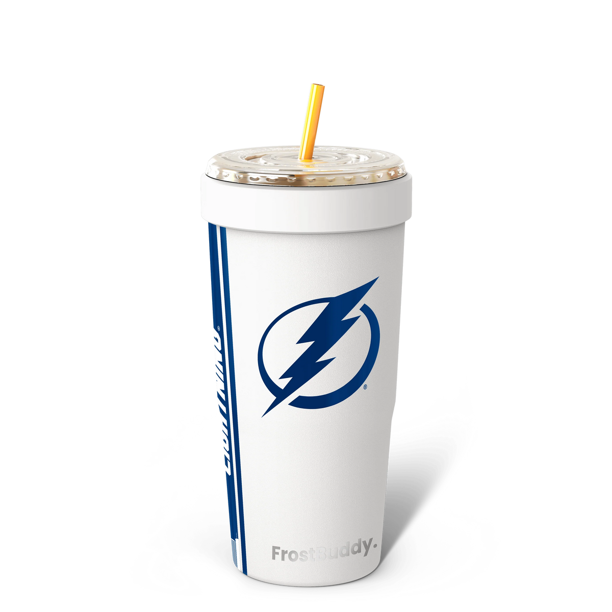 FrostBuddy ToGo Buddy 30 oz - Tampa Lightning White — master personalization image on white background