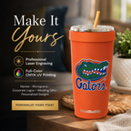 Florida Gators Orange FrostBuddy ToGo Buddy 30 oz personalized tumbler, side view