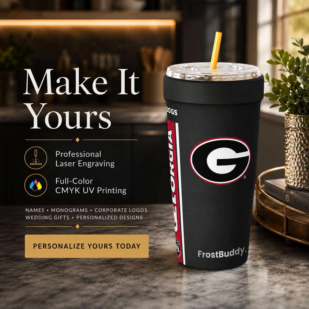 FrostBuddy ToGo Buddy 30 oz - Georgia Bulldogs Black