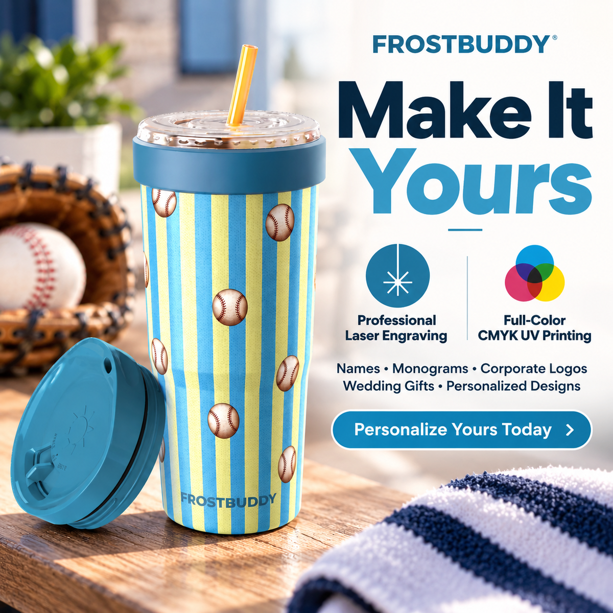 FrostBuddy ToGo Buddy 30 oz - Vintage Baseball