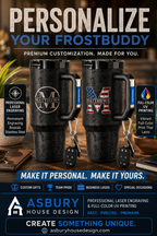 Black Lace FrostBuddy Thicc Buddy 40 oz personalized tumbler, side view