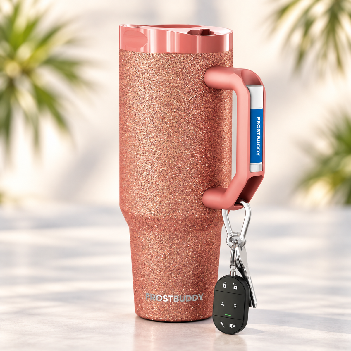 Copper Glitz FrostBuddy Thicc Buddy 40 oz personalized tumbler, front view