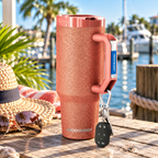 Copper Glitz FrostBuddy Thicc Buddy 40 oz personalized tumbler, alternate angle