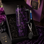 Knotty Purple FrostBuddy Thicc Buddy 40 oz personalized tumbler, detail view