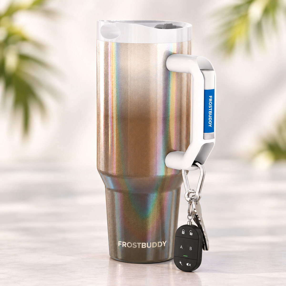 Macchiato FrostBuddy Thicc Buddy 40 oz personalized tumbler, front view