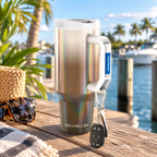 Macchiato FrostBuddy Thicc Buddy 40 oz personalized tumbler, alternate angle