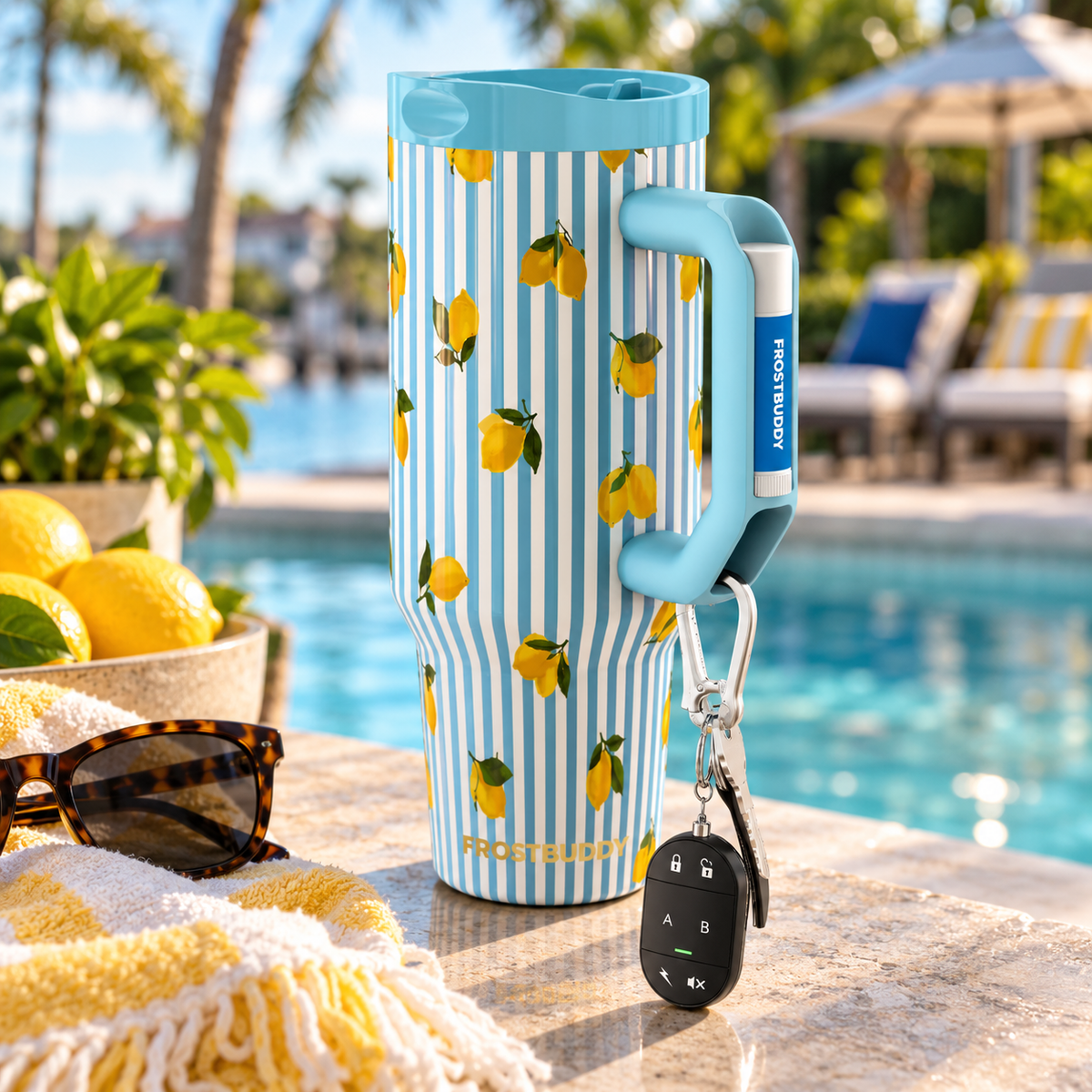 Main Squeeze FrostBuddy Thicc Buddy 40 oz personalized tumbler, alternate angle