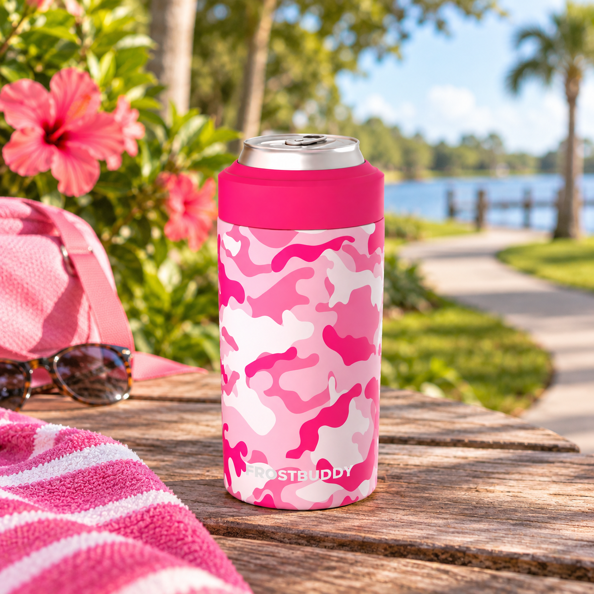 FrostBuddy Universal Buddy - Pink Camo — outdoor example