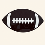 Football acrylic interchangeable with white laces for a welcome sign