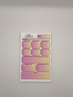 Pink and Yellow Daily Dashboard planning pad with the extra Notes section and script lettering.