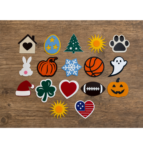 Acrylic interchangeable designs for Asbury House Welcome Leaners