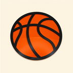 Orange basketball acrylic interchangeable for a welcome sign