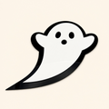 White ghost acrylic interchangeable with black outline for a welcome sign