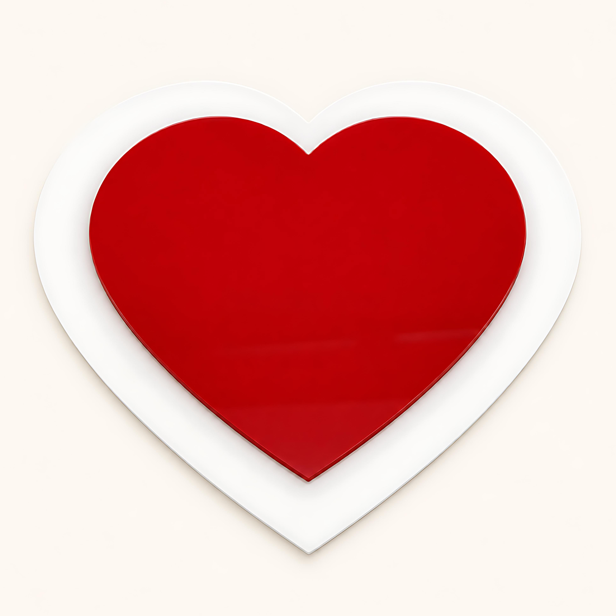 Red heart acrylic interchangeable with white backing for a welcome sign