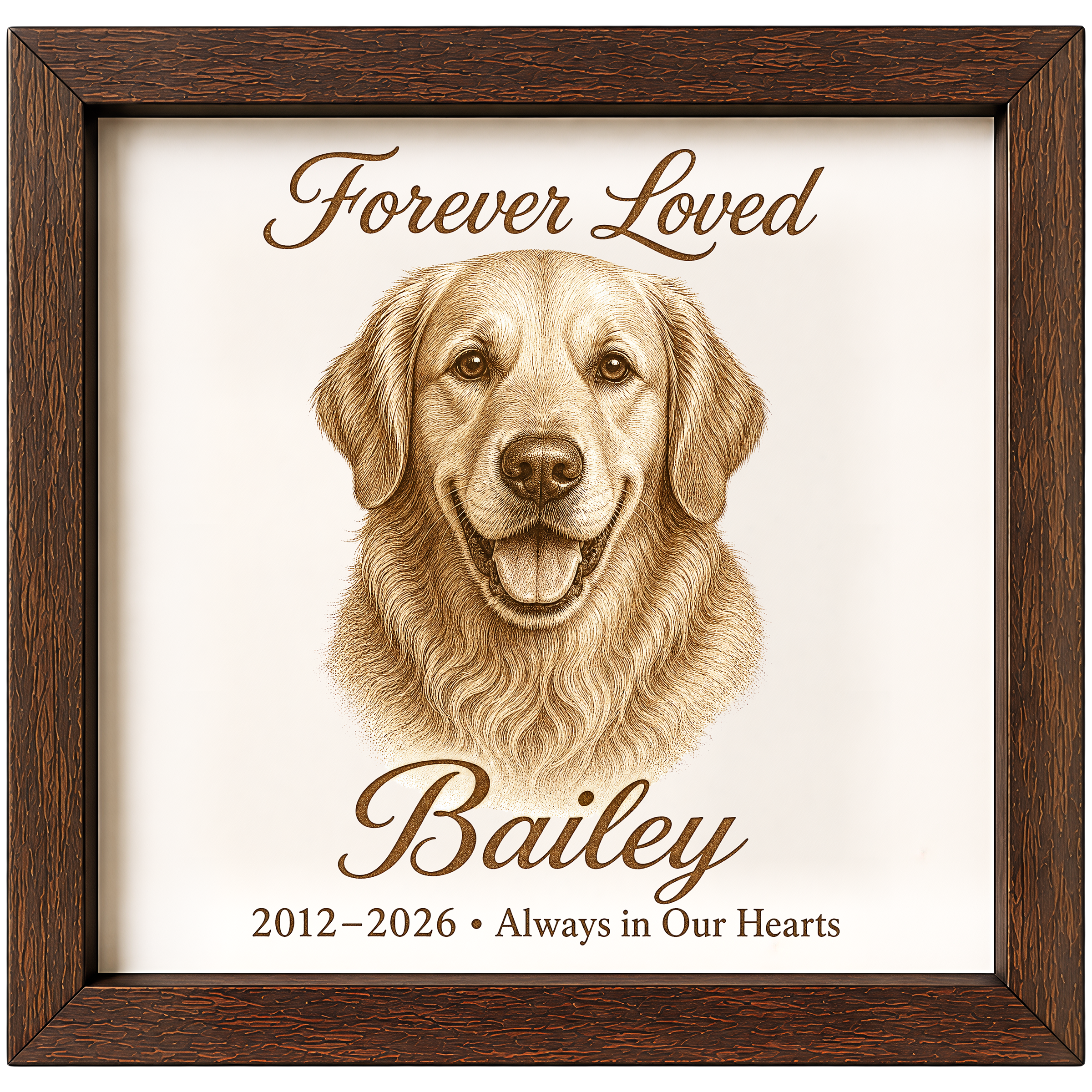 Personalized Wood Engraved Sign | Your Photo & Message