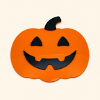 Orange jack-o-lantern acrylic interchangeable for a Halloween welcome sign