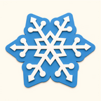 Blue and white snowflake acrylic interchangeable for a winter welcome sign