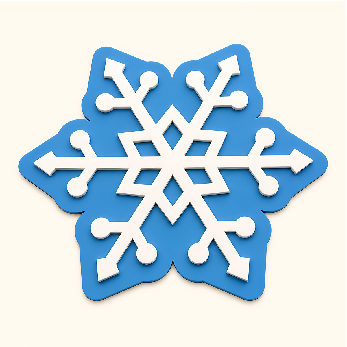 Blue and white snowflake acrylic interchangeable for a winter welcome sign