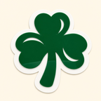 Green shamrock acrylic interchangeable with white backing for a welcome sign