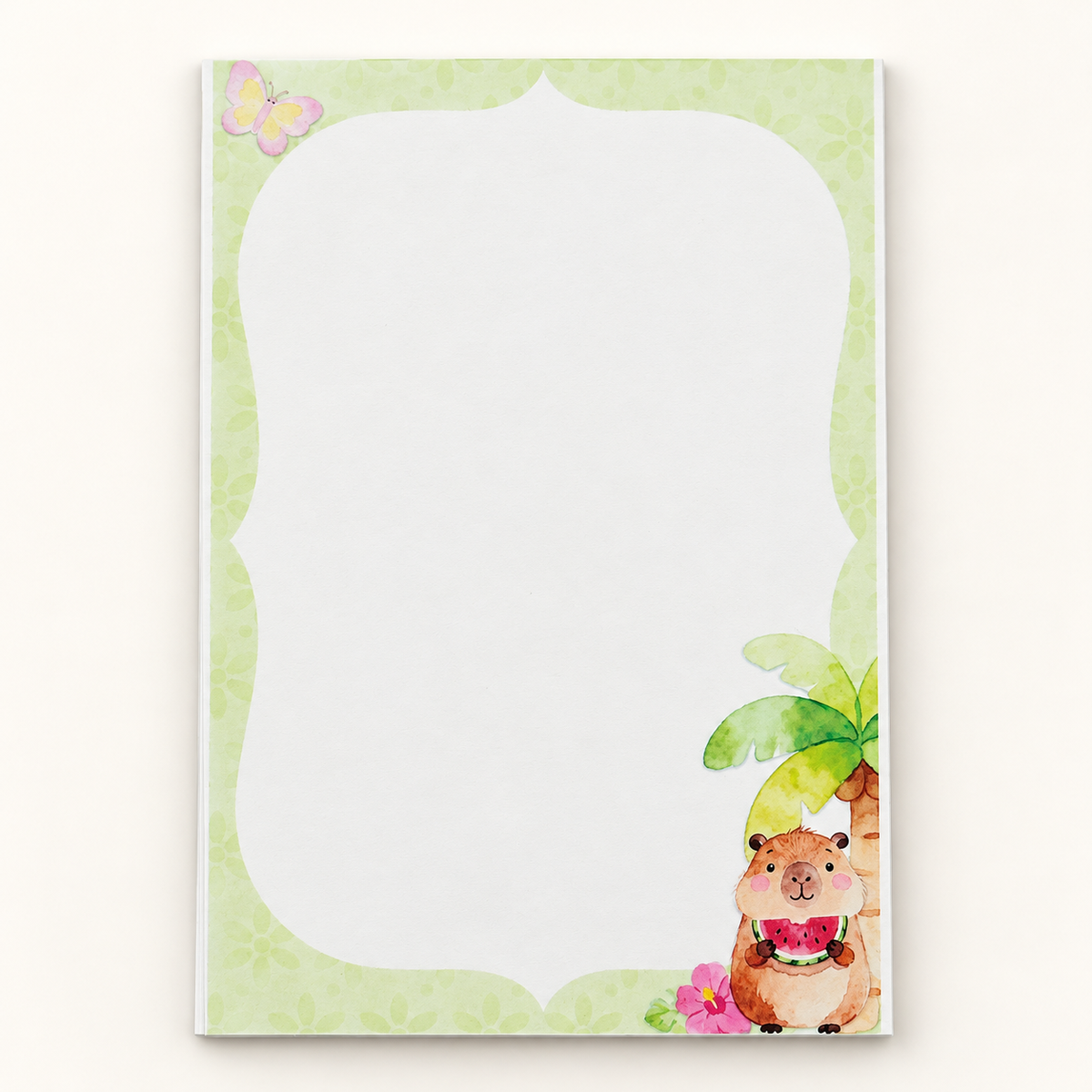 Capybara Watermelon decorative notepad design