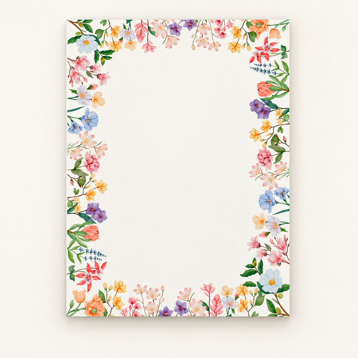 Pastel Garden decorative notepad design