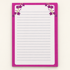 Purple Blossoms decorative notepad design